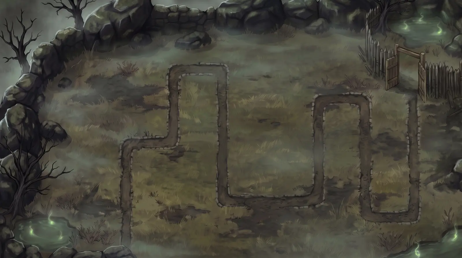 The Blighted Moor map painting